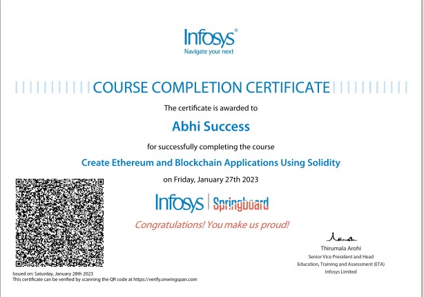 Certificate 1